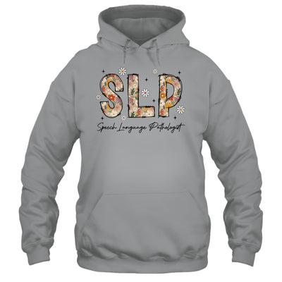 Speech Therapy Retro Flower Speech Language Pathologist SLP Shirt & Tank Top | teecentury