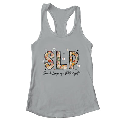 Speech Therapy Retro Flower Speech Language Pathologist SLP Shirt & Tank Top | teecentury