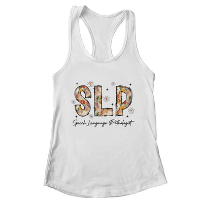 Speech Therapy Retro Flower Speech Language Pathologist SLP Shirt & Tank Top | teecentury