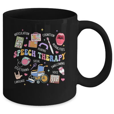 Speech Therapy Retro Groovy Language Pathologist Therapist Mug | teecentury