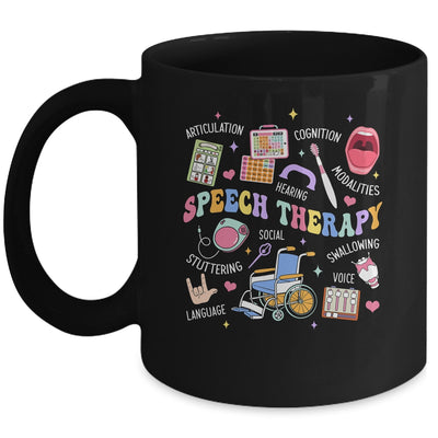 Speech Therapy Retro Groovy Language Pathologist Therapist Mug | teecentury