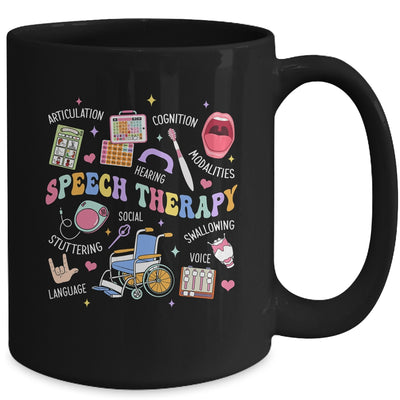 Speech Therapy Retro Groovy Language Pathologist Therapist Mug | teecentury
