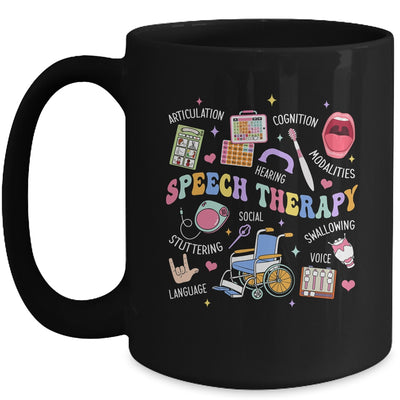 Speech Therapy Retro Groovy Language Pathologist Therapist Mug | teecentury