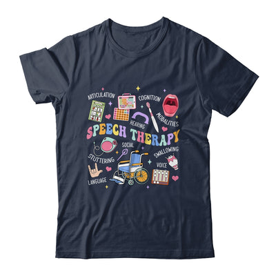 Speech Therapy Retro Groovy Language Pathologist Therapist Shirt & Tank Top | teecentury