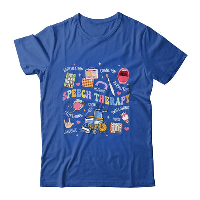 Speech Therapy Retro Groovy Language Pathologist Therapist Shirt & Tank Top | teecentury