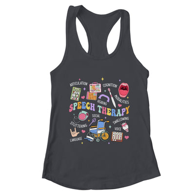 Speech Therapy Retro Groovy Language Pathologist Therapist Shirt & Tank Top | teecentury