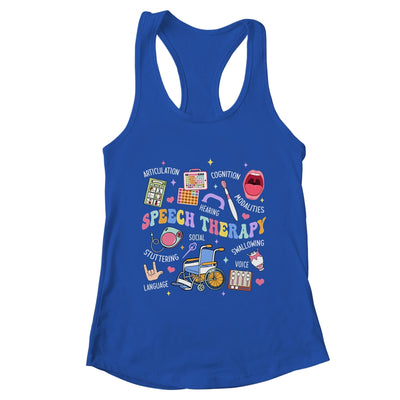 Speech Therapy Retro Groovy Language Pathologist Therapist Shirt & Tank Top | teecentury