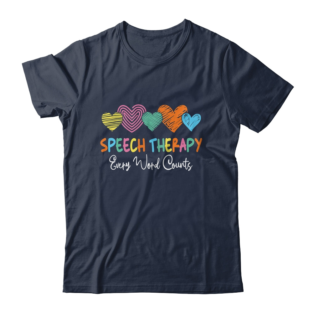 Speech Therapy Speech Language Pathologist Every Word Counts Shirt & Tank Top | teecentury
