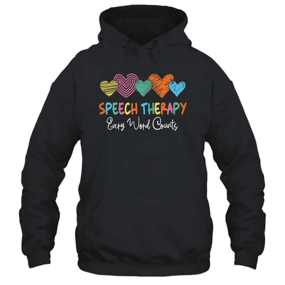 Speech Therapy Speech Language Pathologist Every Word Counts Shirt & Tank Top | teecentury