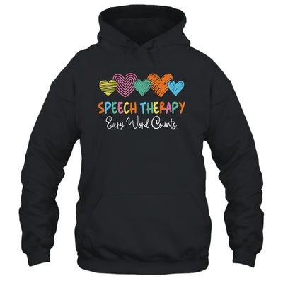Speech Therapy Speech Language Pathologist Every Word Counts Shirt & Tank Top | teecentury