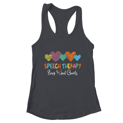 Speech Therapy Speech Language Pathologist Every Word Counts Shirt & Tank Top | teecentury