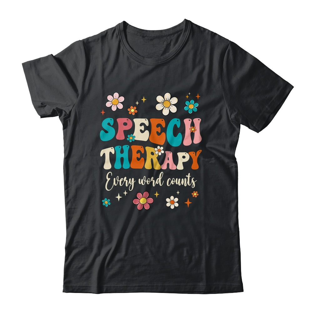 Speech Therapy Speech Language Pathologist SLP Groovy Shirt & Tank Top | teecentury