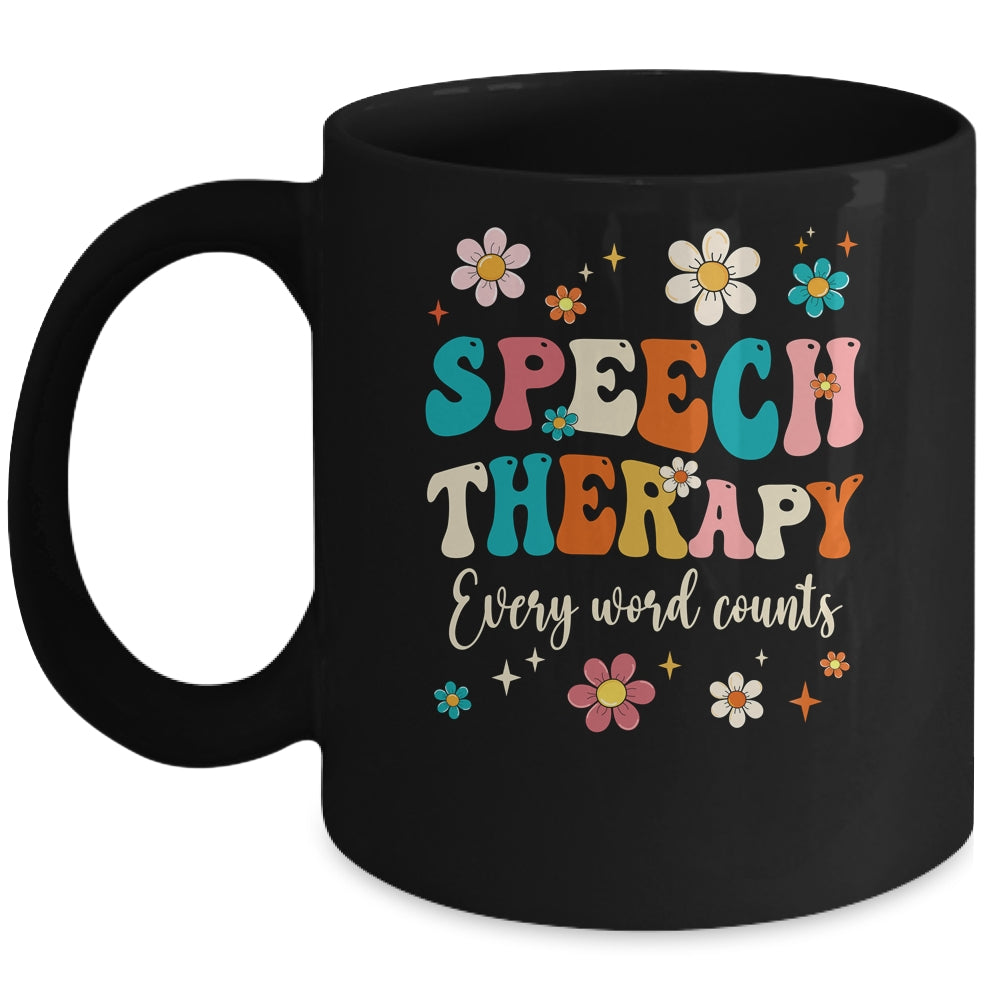 Speech Therapy Speech Language Pathologist SLP Groovy Mug | teecentury