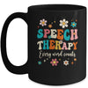 Speech Therapy Speech Language Pathologist SLP Groovy Mug | teecentury