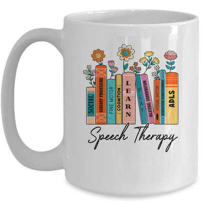 Speech Therapy Wildflowers SLP Speech Language Pathologist Mug | teecentury