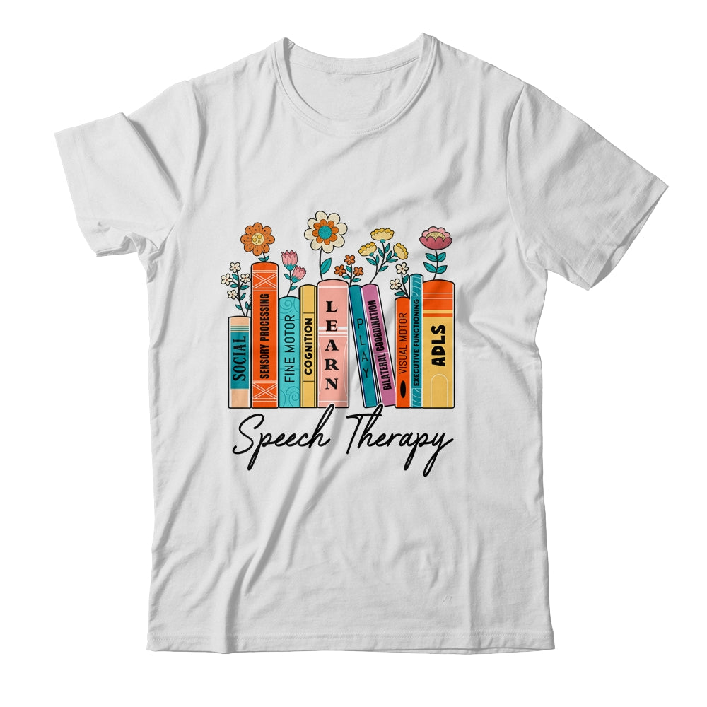 Speech Therapy Wildflowers SLP Speech Language Pathologist Shirt & Tank Top | teecentury