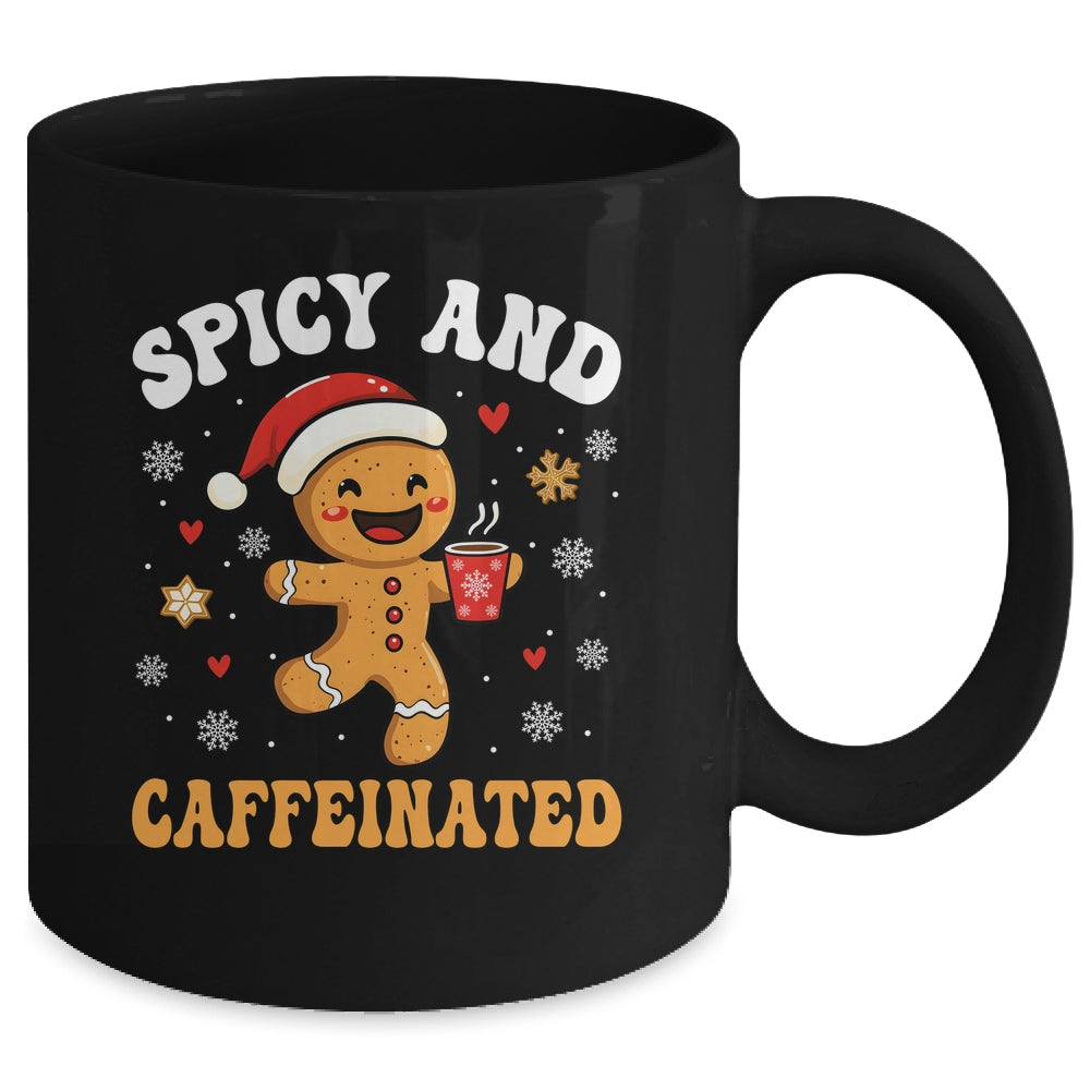 Spicy And Caffeinated Coffee Women Gingerbread Christmas Mug | teecentury