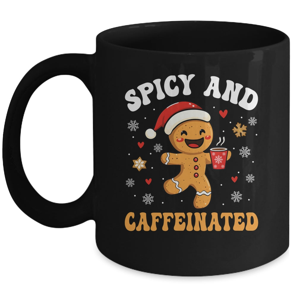 Spicy And Caffeinated Coffee Women Gingerbread Christmas Mug | teecentury