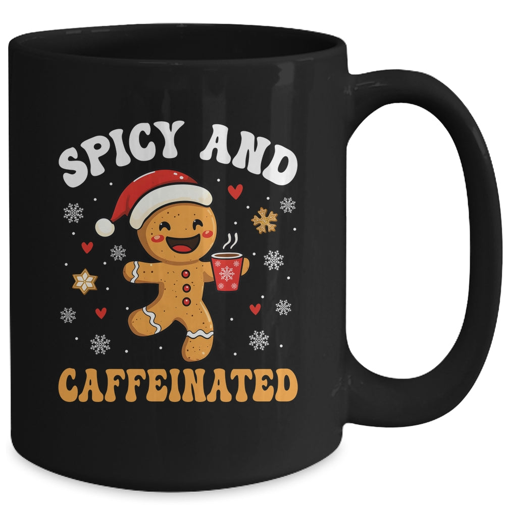 Spicy And Caffeinated Coffee Women Gingerbread Christmas Mug | teecentury