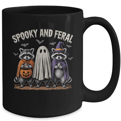 Spooky And Feral Halloween Cute Ghost Raccoon Trick Or Treat Mug | teecentury