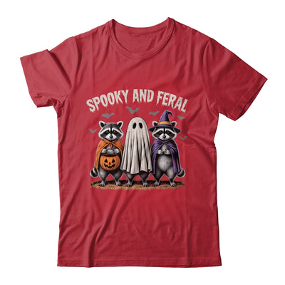 Spooky And Feral Halloween Cute Ghost Raccoon Trick Or Treat Shirt & Hoodie | teecentury