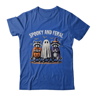 Spooky And Feral Halloween Cute Ghost Raccoon Trick Or Treat Shirt & Hoodie | teecentury