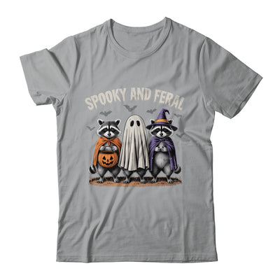 Spooky And Feral Halloween Cute Ghost Raccoon Trick Or Treat Shirt & Hoodie | teecentury