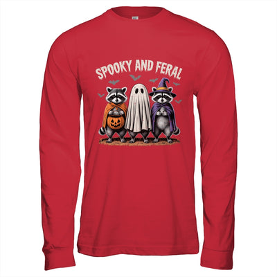 Spooky And Feral Halloween Cute Ghost Raccoon Trick Or Treat Shirt & Hoodie | teecentury