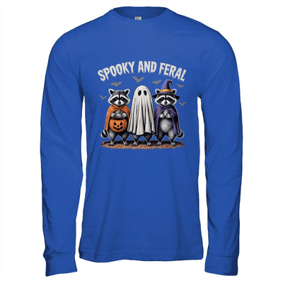 Spooky And Feral Halloween Cute Ghost Raccoon Trick Or Treat Shirt & Hoodie | teecentury