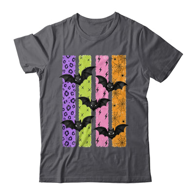 Spooky Bats Halloween Colorful Stripes Fall Graphic Women Shirt & Sweatshirt | teecentury