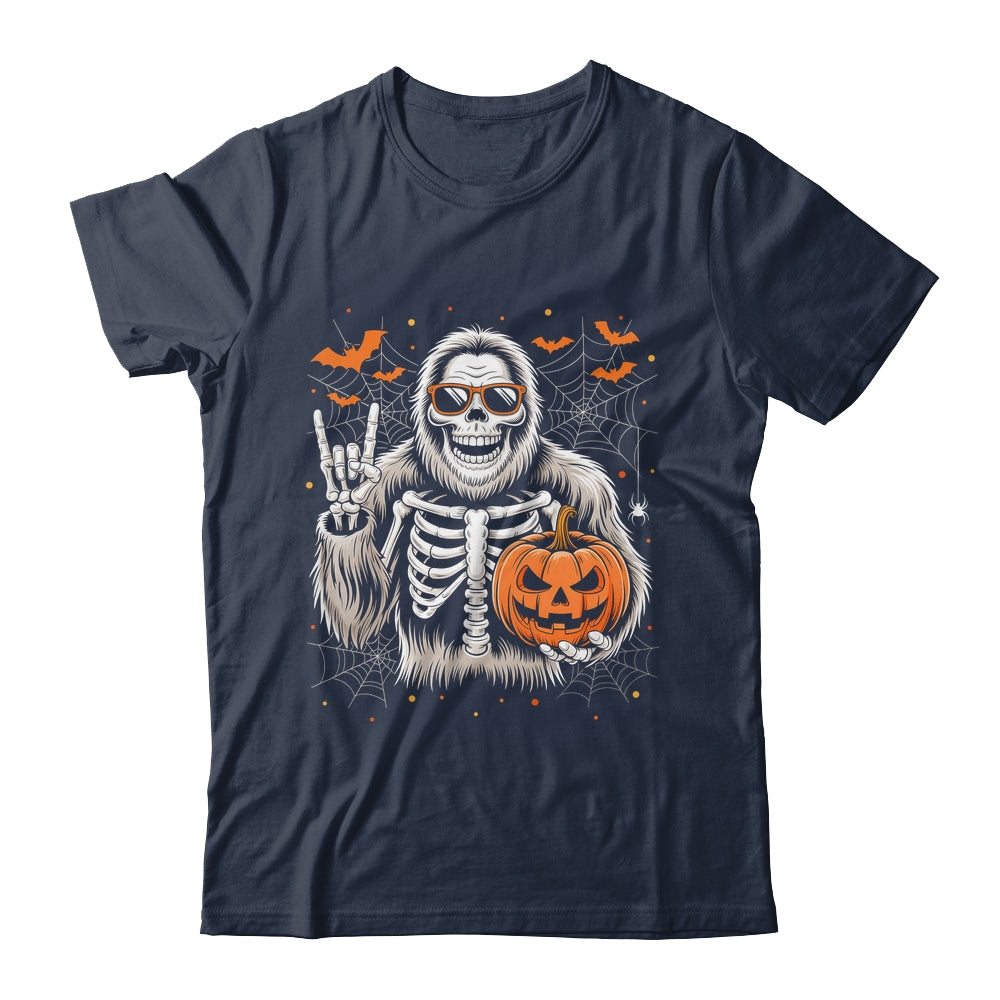 Spooky Bigfoot Skeleton Halloween Costume Pumpkin Boys Mens Shirt & Hoodie | teecentury