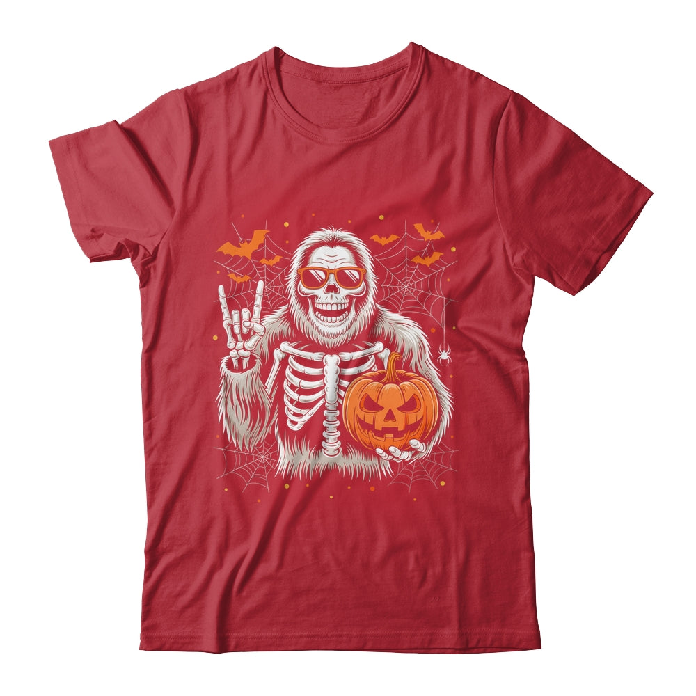Spooky Bigfoot Skeleton Halloween Costume Pumpkin Boys Mens Shirt & Hoodie | teecentury