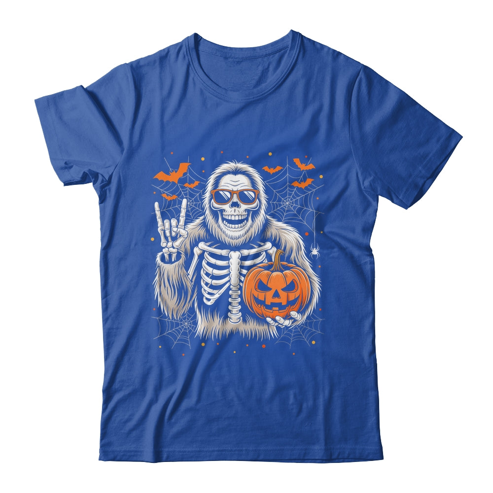 Spooky Bigfoot Skeleton Halloween Costume Pumpkin Boys Mens Shirt & Hoodie | teecentury