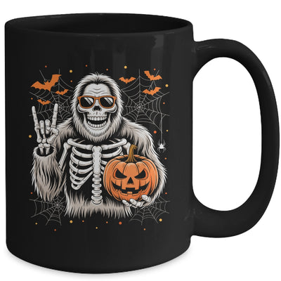 Spooky Bigfoot Skeleton Halloween Costume Pumpkin Boys Mens Mug | teecentury