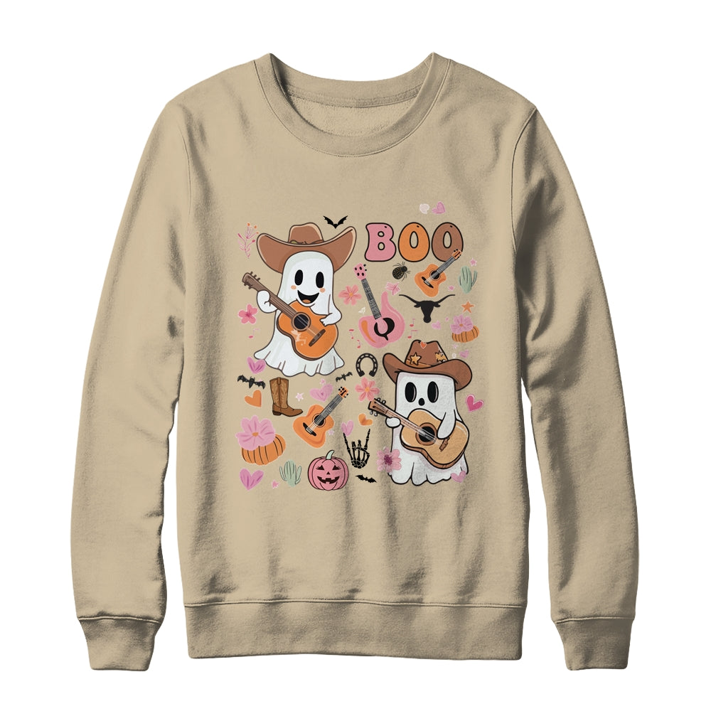 Spooky Ghost Cowboy Cute Halloween Season Boo Western Retro Shirt & Sweatshirt | teecentury