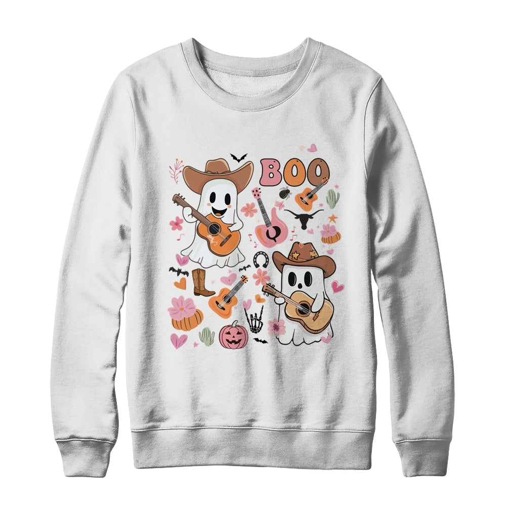 Spooky Ghost Cowboy Cute Halloween Season Boo Western Retro Shirt & Sweatshirt | teecentury