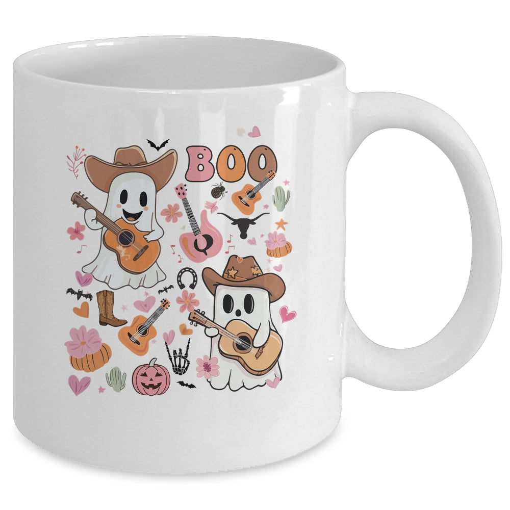 Spooky Ghost Cowboy Cute Halloween Season Boo Western Retro Mug | teecentury