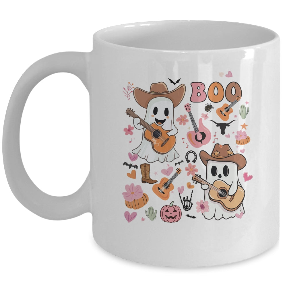 Spooky Ghost Cowboy Cute Halloween Season Boo Western Retro Mug | teecentury