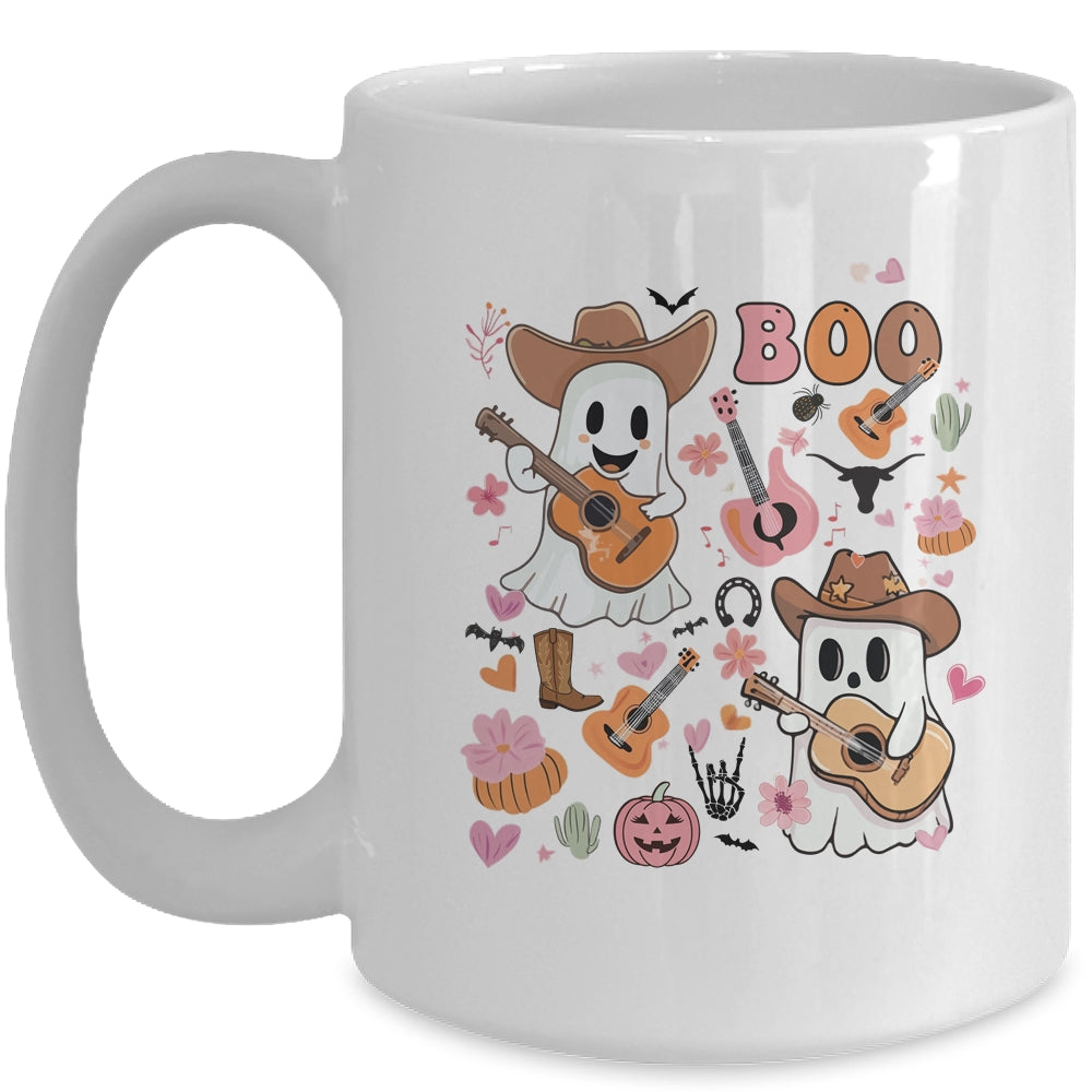 Spooky Ghost Cowboy Cute Halloween Season Boo Western Retro Mug | teecentury