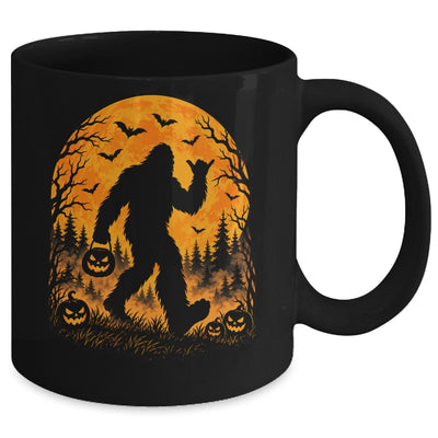 Spooky Halloween Bigfoot Pumpkin Funny Sasquatch Halloween Mug | teecentury