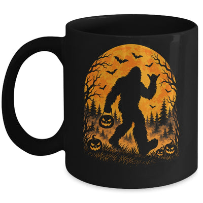 Spooky Halloween Bigfoot Pumpkin Funny Sasquatch Halloween Mug | teecentury