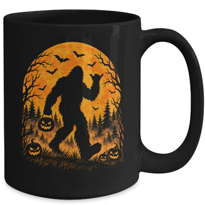 Spooky Halloween Bigfoot Pumpkin Funny Sasquatch Halloween Mug | teecentury