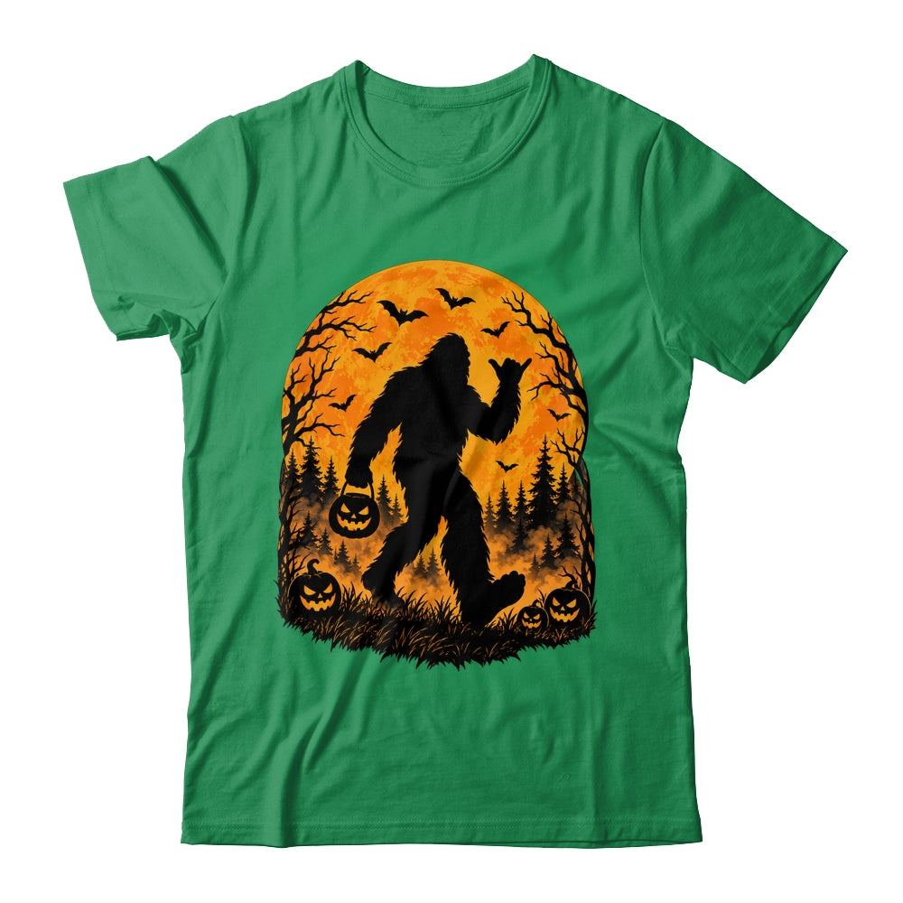 Spooky Halloween Bigfoot Pumpkin Funny Sasquatch Halloween Shirt & Sweatshirt | teecentury