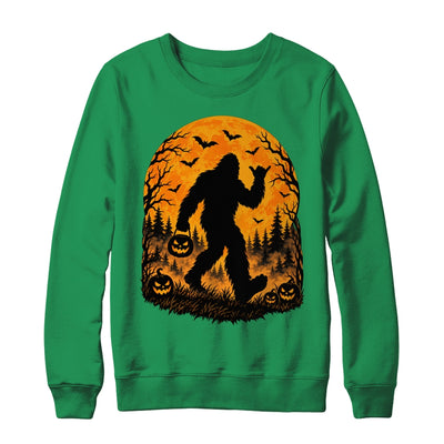 Spooky Halloween Bigfoot Pumpkin Funny Sasquatch Halloween Shirt & Sweatshirt | teecentury