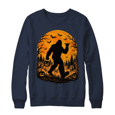 Spooky Halloween Bigfoot Pumpkin Funny Sasquatch Halloween Shirt & Sweatshirt | teecentury