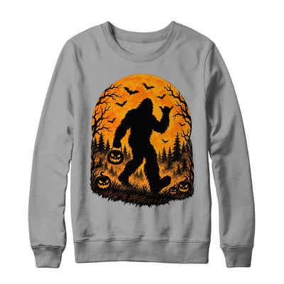 Spooky Halloween Bigfoot Pumpkin Funny Sasquatch Halloween Shirt & Sweatshirt | teecentury