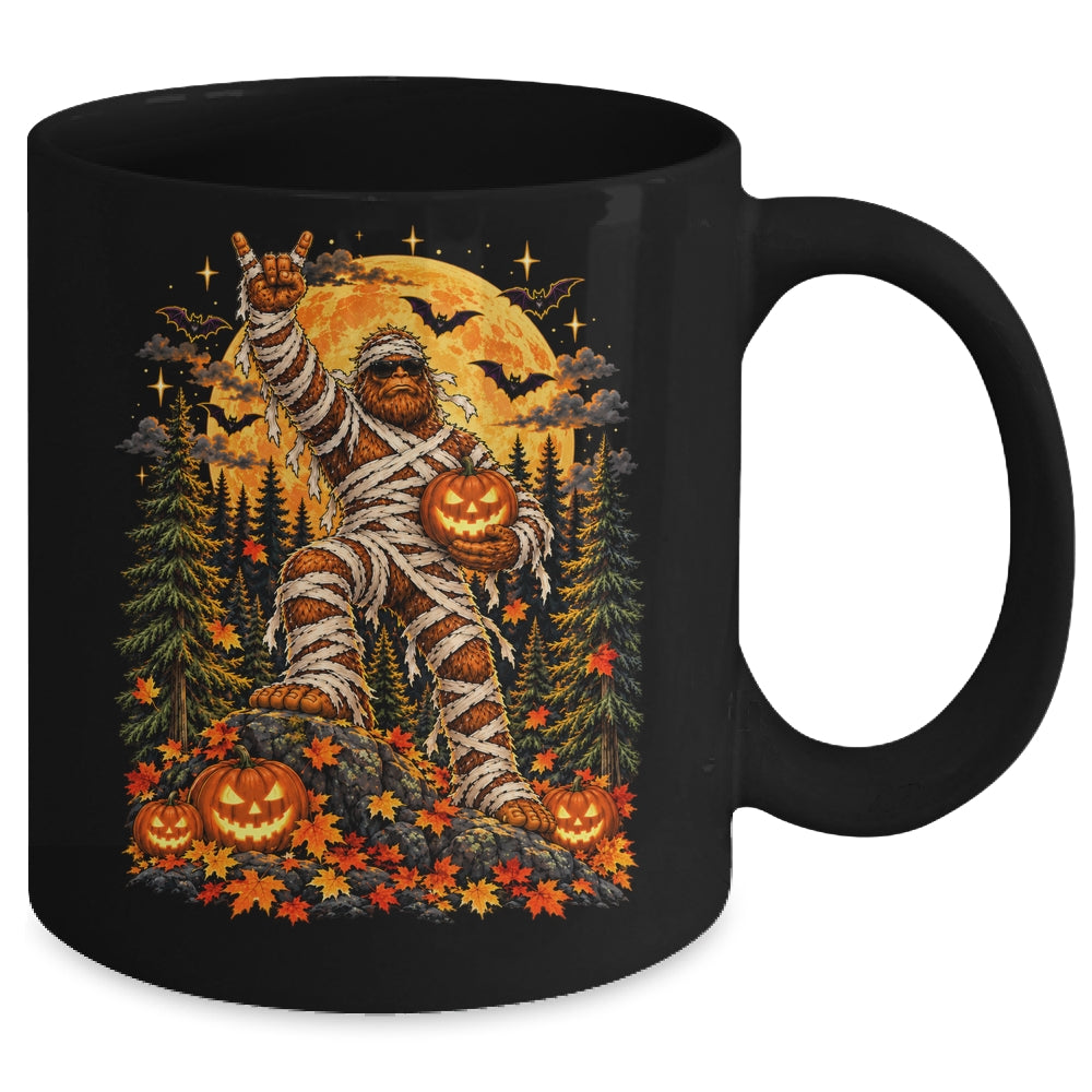 Spooky Halloween Bigfoot Pumpkin Funny Sasquatch Men Boy Mug | teecentury