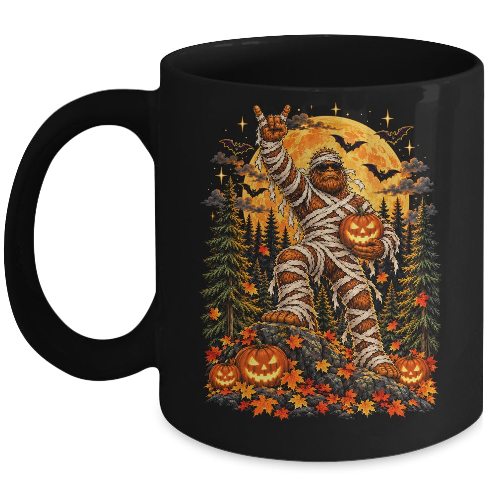 Spooky Halloween Bigfoot Pumpkin Funny Sasquatch Men Boy Mug | teecentury