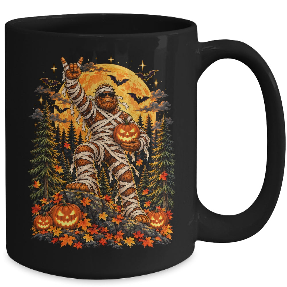Spooky Halloween Bigfoot Pumpkin Funny Sasquatch Men Boy Mug | teecentury