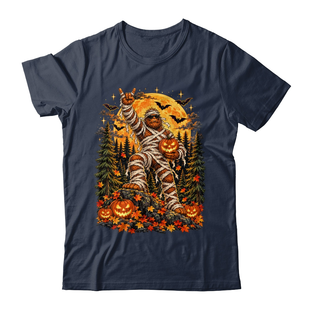 Spooky Halloween Bigfoot Pumpkin Funny Sasquatch Men Boy Shirt & Sweatshirt | teecentury